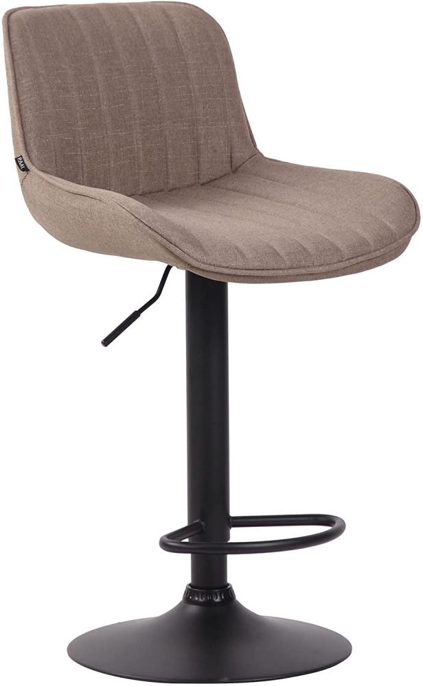 Barhocker Lentini Stoff schwarz taupe Bild 1