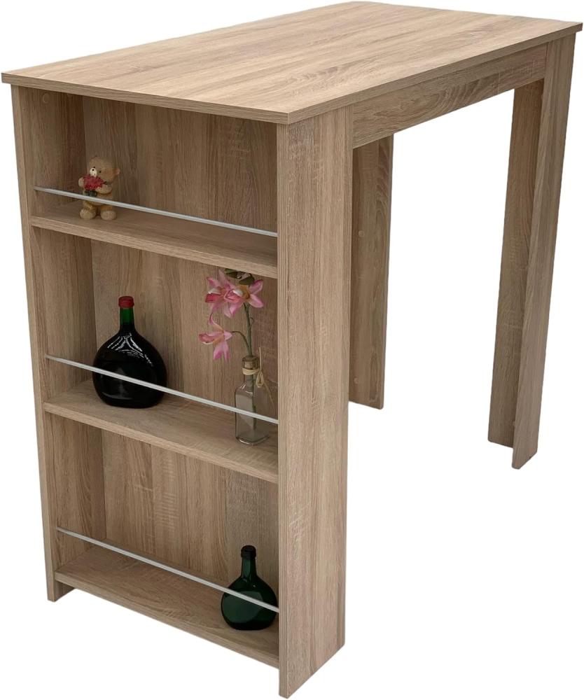 Bartisch Stehtisch Sonoma Eiche hell Sägerau 120 x 60 x 107 cm B x T x H Bild 1