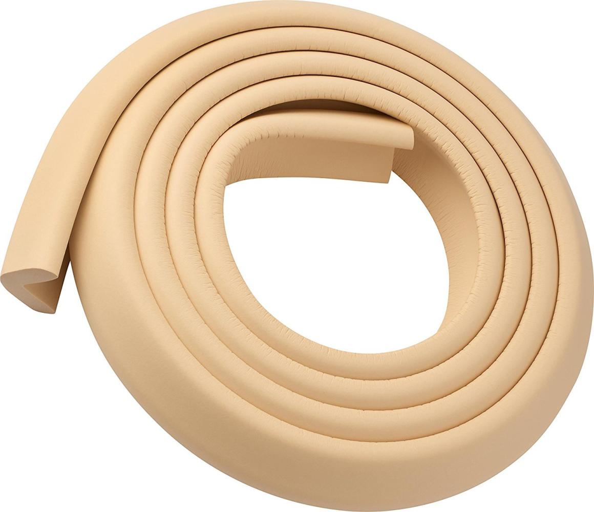 ABUS Kantenschutz Peter schütz vor Stößen an Tischen, Schränken, Möbeln - extra dick - 240 cm lang - flexibel und kürzbar - beige - 73139 Bild 1