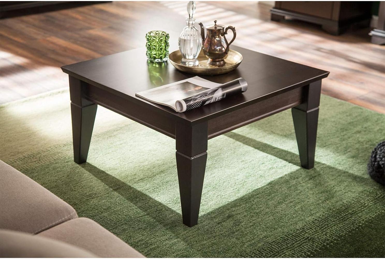 Couchtisch >Lynea< in Rustikal aus Massivholz - 75 x 42 x 75 cm (BxHxT) Bild 1