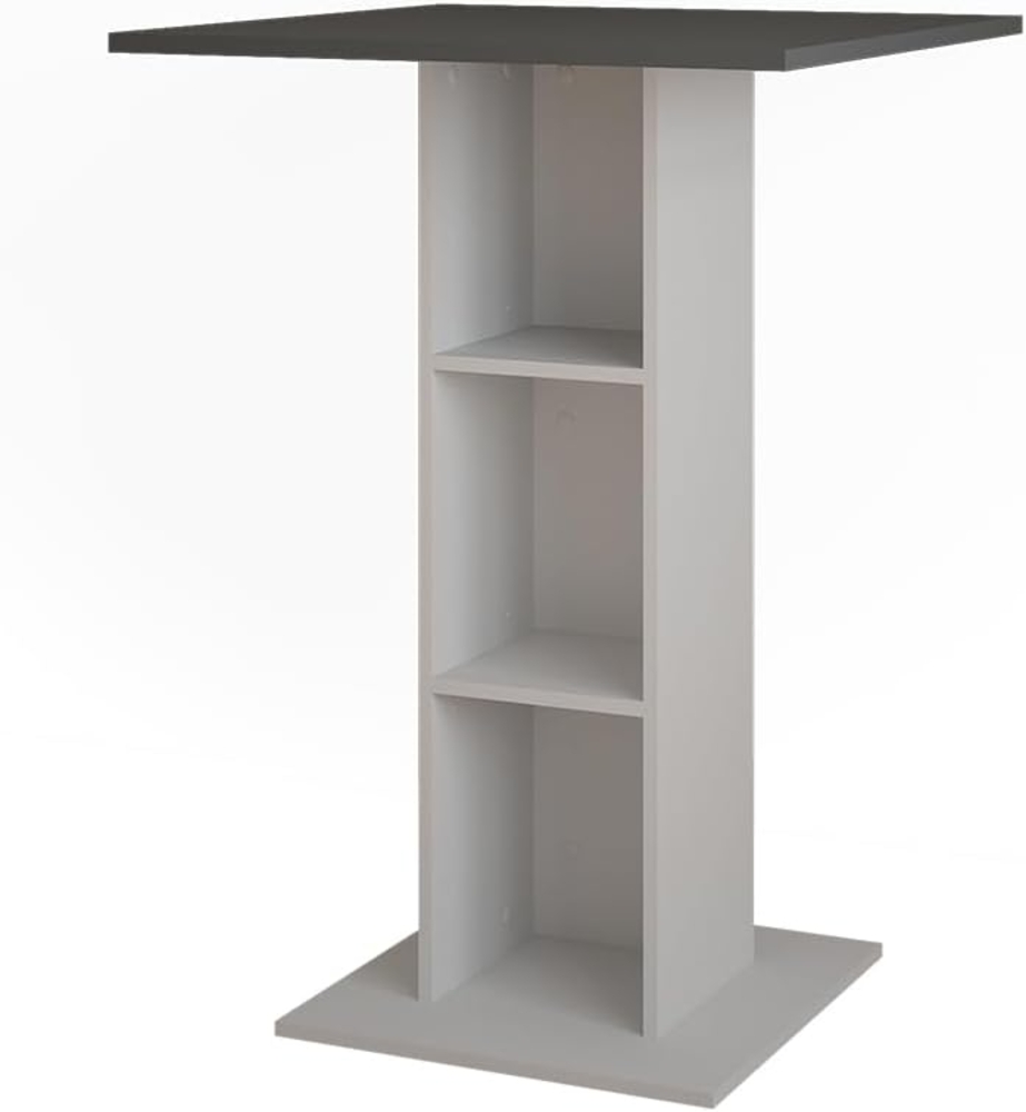 Bartisch Repose Anthrazit/Weiß 75 x 75 cm Vicco Bild 1