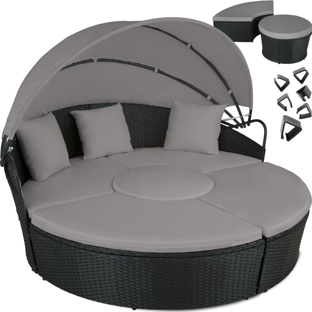 tectake Loungeset Rattan Sonneninsel, (Set, 5-tlg), widerstandsfähig Bild 1