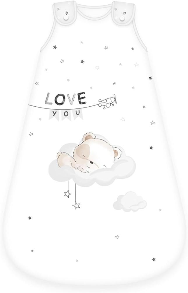 Herding Baby Best Baby-Schlafsack Sleeping Little Bear, Bär-Motiv, 70x45 cm, Seitlich umlaufender Reißverschluss und Druckknöpfe Bild 1