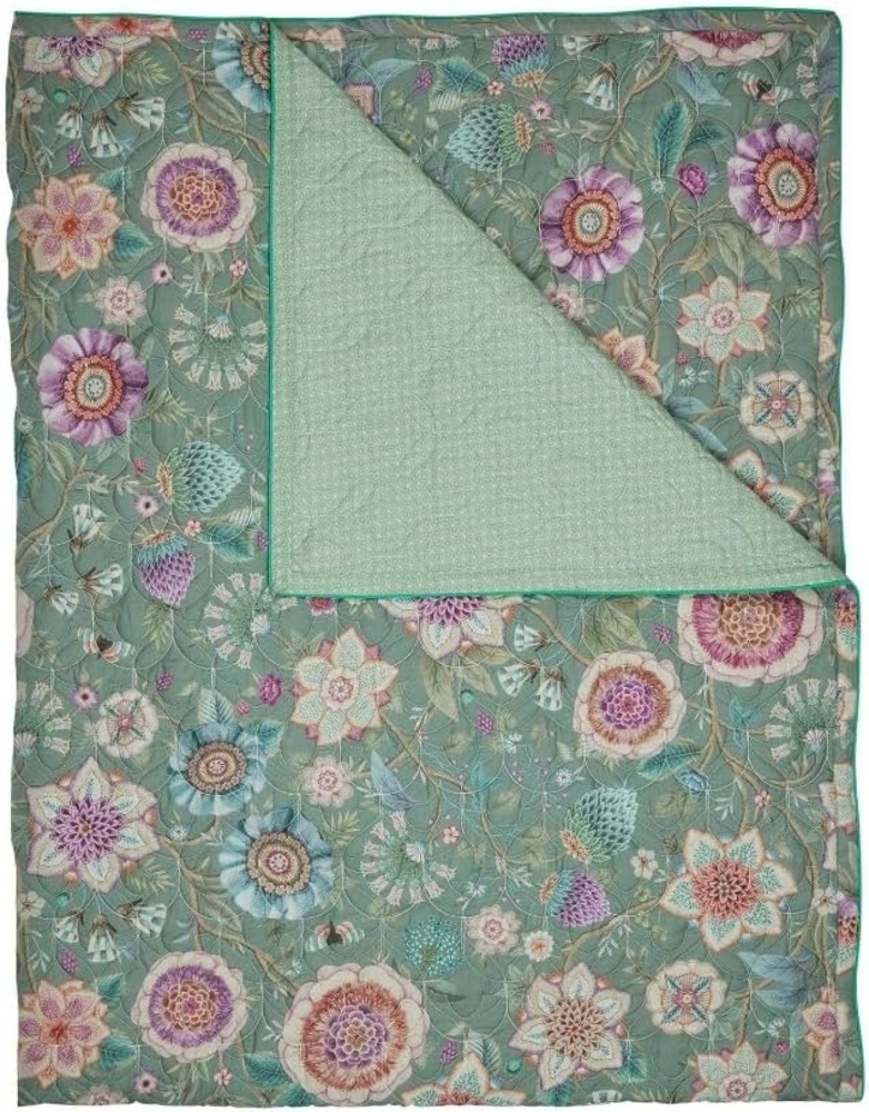 PiP Studio Tagesdecke Viva Las Flores Green 270 x 260 cm Bild 1