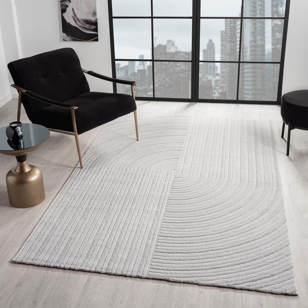 Vimoda Designteppich Teppich Wohnzimmer Moderner Dicht Hoch/Tief, Rechteckig, Höhe: 12 mm, Boho Optik Regenbogen Einfarbig, Schlafzimmer Läufer, neues Modell Bild 1