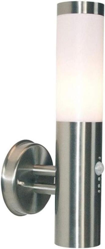 Deko Light Nova II Wandleuchte außen silber, weiß IP44 1 flg. E27 Modern Bewegungsmelder Bild 1