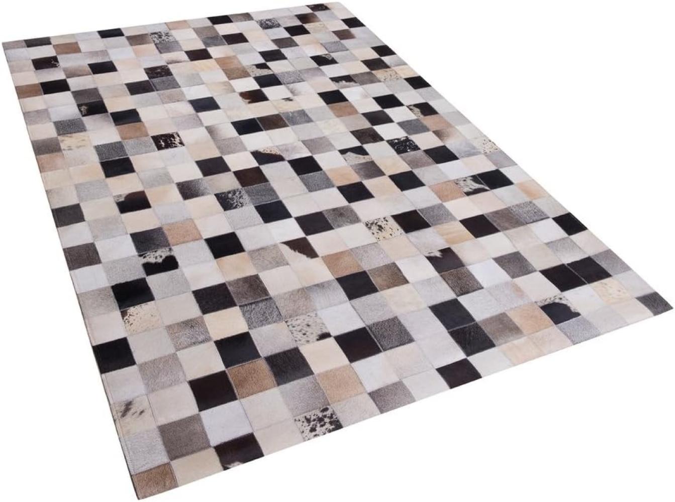 Teppich Kuhfell braun-beige 160 x 230 cm Patchwork RIZE Bild 1