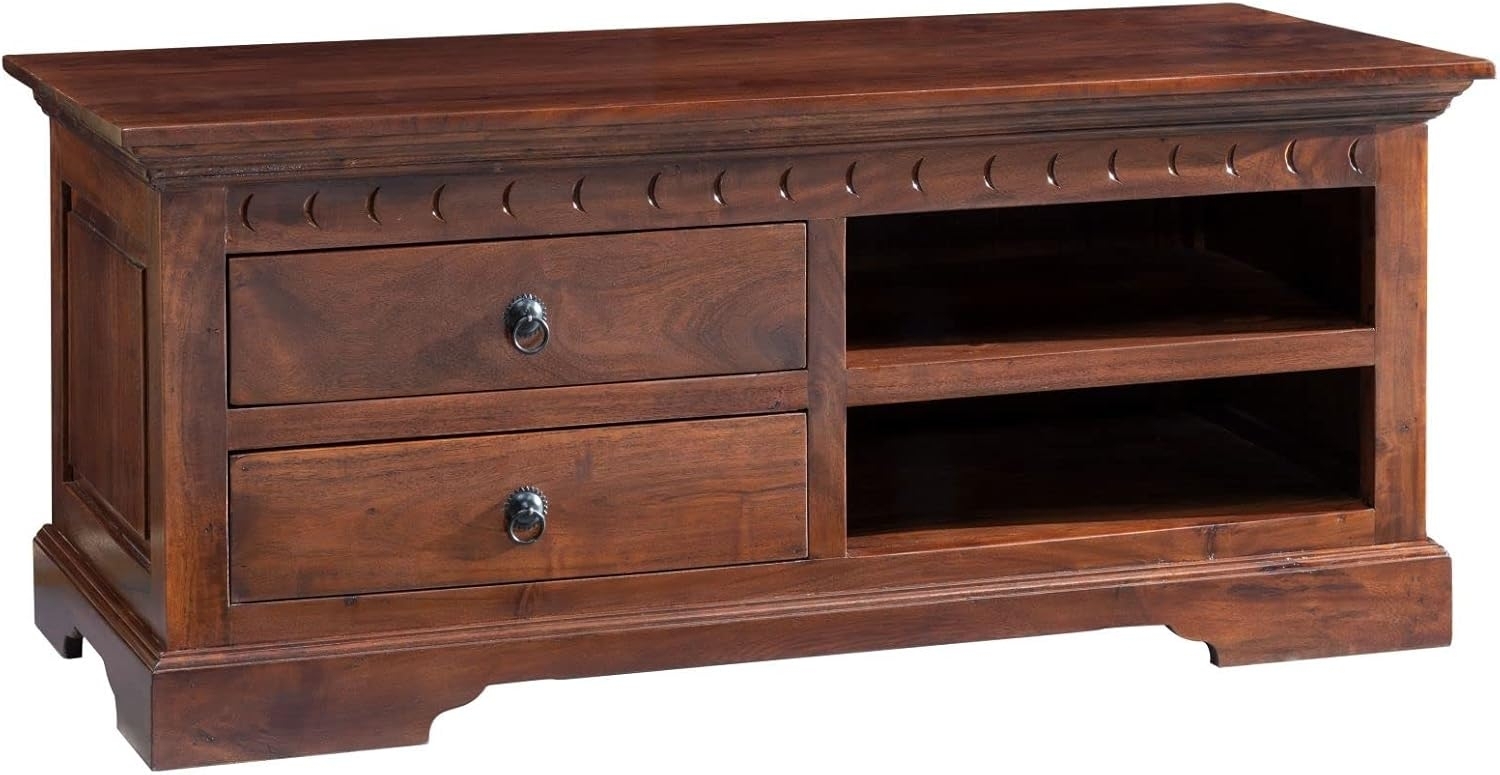 Massivmoebel24 TV-Board (TV-Board Akazie 115x48x50 nougat lackiert OXFORD #317) Bild 1
