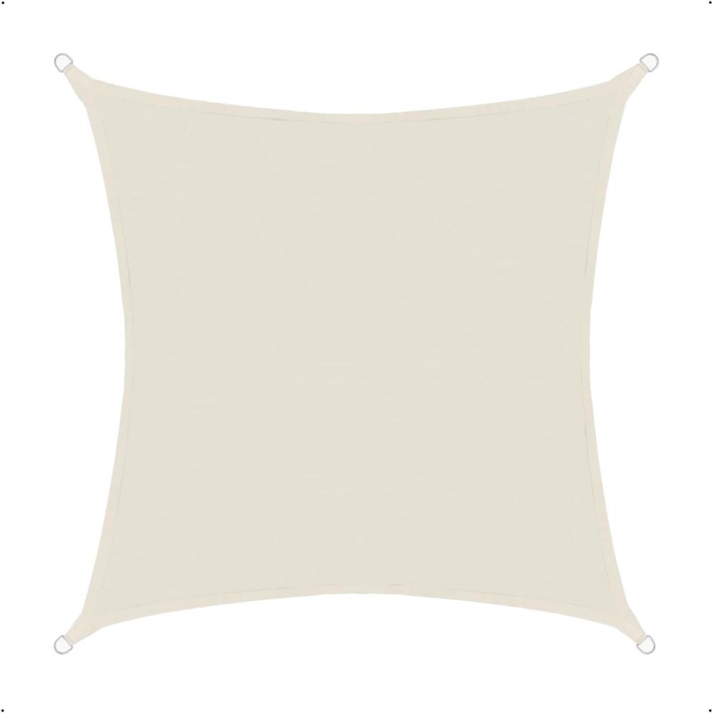 anndora Sonnensegel Sonnendach 3,6 m x 3,6 m rechteckiger Sonnenschutz, (beige), luftdurchlässiger Stoff Bild 1