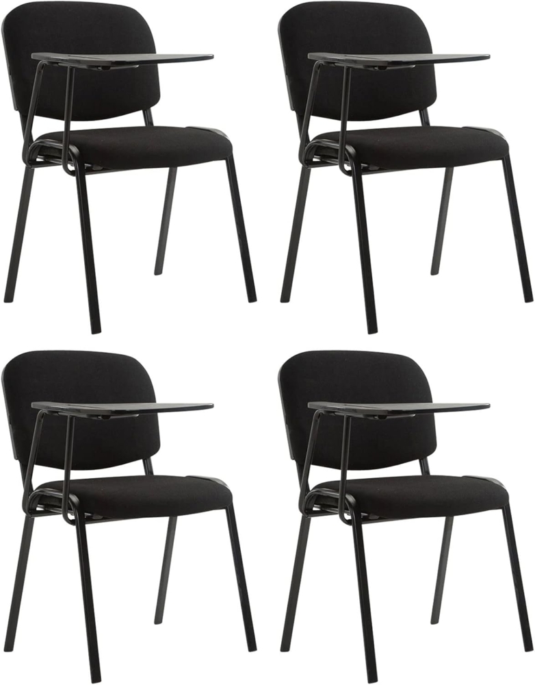 CLP 4er Set Stuhl Ken mit Klapptisch Stoff-Bezug,schwarz Bild 1