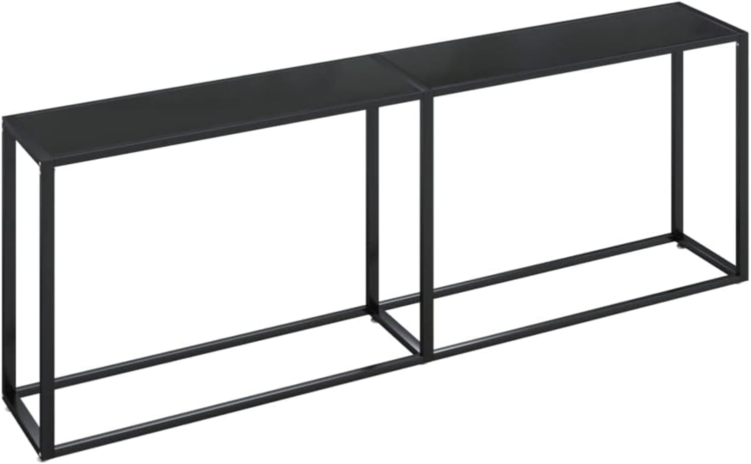 vidaXL Konsolentisch Schwarz 220x35x75,5 cm Hartglas 331691 Bild 1