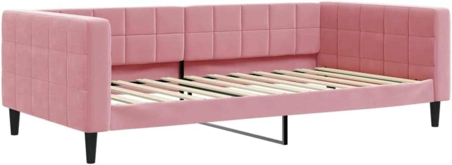 vidaXL Tagesbett Rosa 100x200 cm Samt 354018 Bild 1