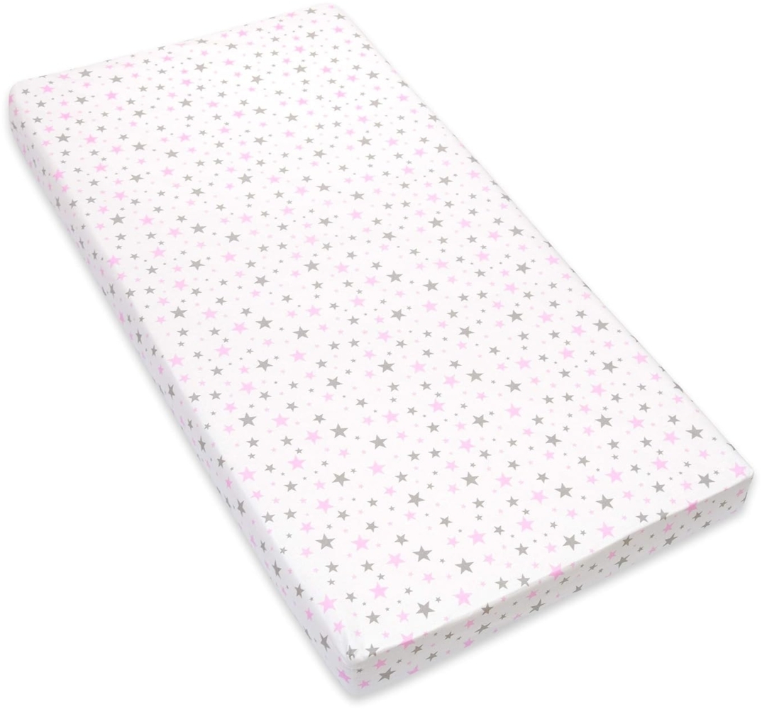 Amilian Spannbettlaken Spannbetttuch für Babybett Kinderbett Baby 100% Baumwolle 140x70 cm, Gummizug: an den Ecken, in vielen Mustern erhältlich Bild 1