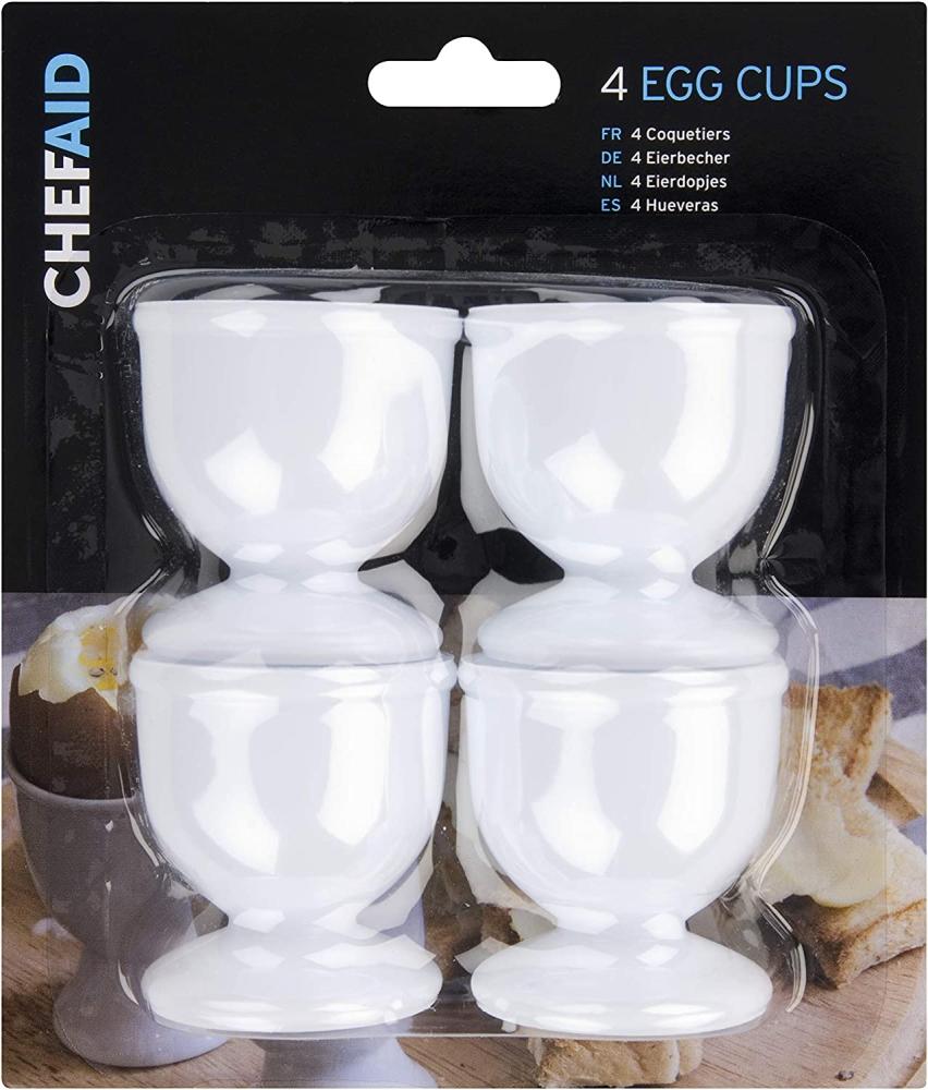 Chef Aid Eierbecher Set, Kunststoff, Weiß, 4 teilig Bild 1