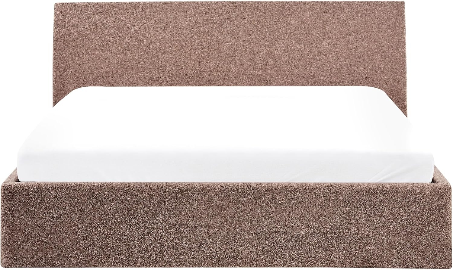 Bett mit Stauraum Bouclé ORBEY 160 x 200 cm Braun Bild 1