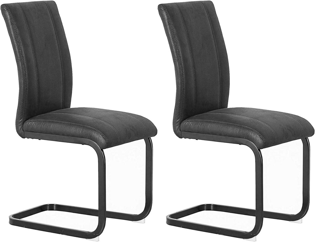 Homexperts 'MILA' 2er Set Schwinger, Microfaser schwarz, B 43 x H 99 x T 56 cm Bild 1