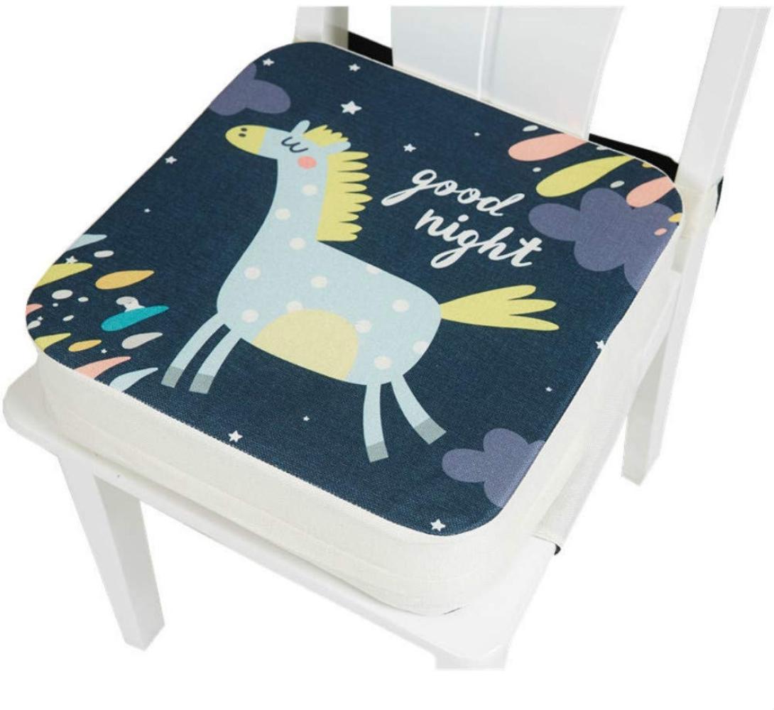 Kinder Sitzkissen Sitzerhöhung Stuhl, Enhome Baby Zerlegbar Tragbar Sitzkissen Cartoon Quadratische Kleinkinder Esszimmerstuhl ErhöHen Pad Esszimmer Boostersitze (Unicorn,40x40x10cm) Bild 1