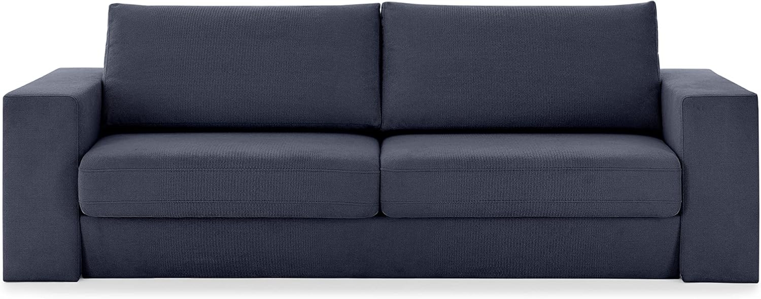 LOOKS by Wolfgang Joop Looks V-1 Designer Sofa mit Hockern, 2 Sitzer Couch, Funktionssofa, dunkelblau, Sitzbreite 200 cm Bild 1