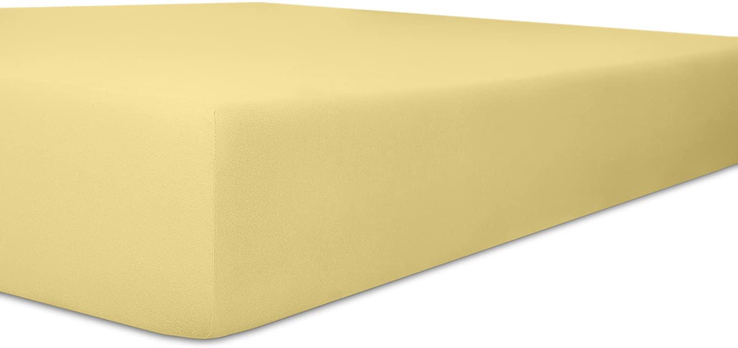 Kneer 6001012 Single Jersey Spannbetttuch Qualität 60, Größe 90/190 bis 100/200 cm, Creme Bild 1
