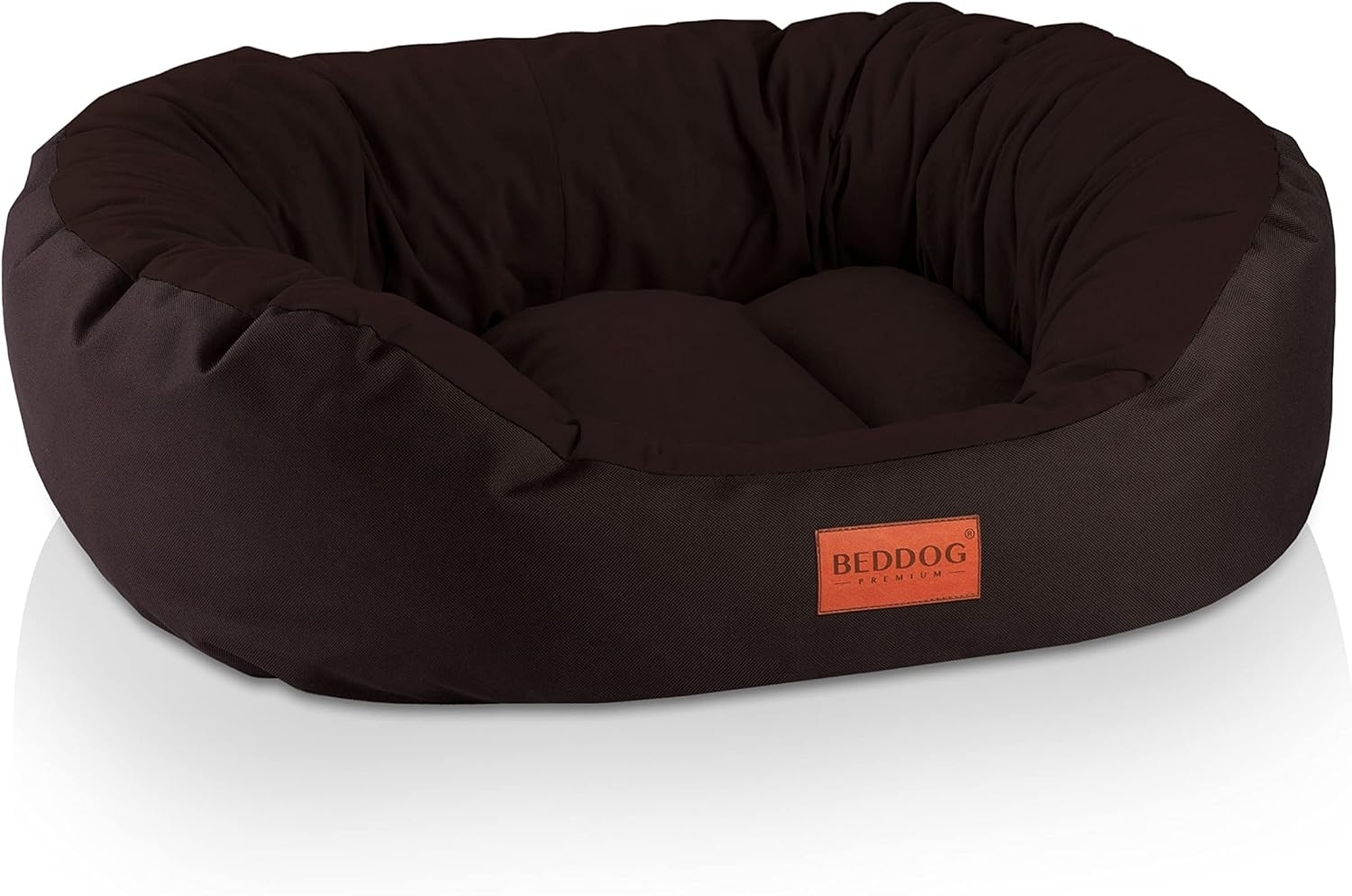 BedDog Hundebett Grosse Hunde - Hundekissen - Hundekorb - Ovales Hundekörbchen - Hundesofa - Hundebetten für Große Hunde - Dog Bed - Hunde Bett - Körbchen Hund aus Alicante-Gewebe L, CHOCOLATE (braun) Bild 1