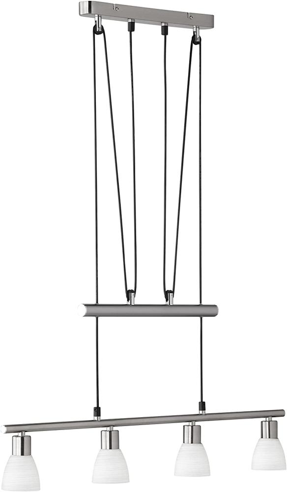 Vornehme 16 Watt LED Hängeleuchte in Nickel matt Bild 1