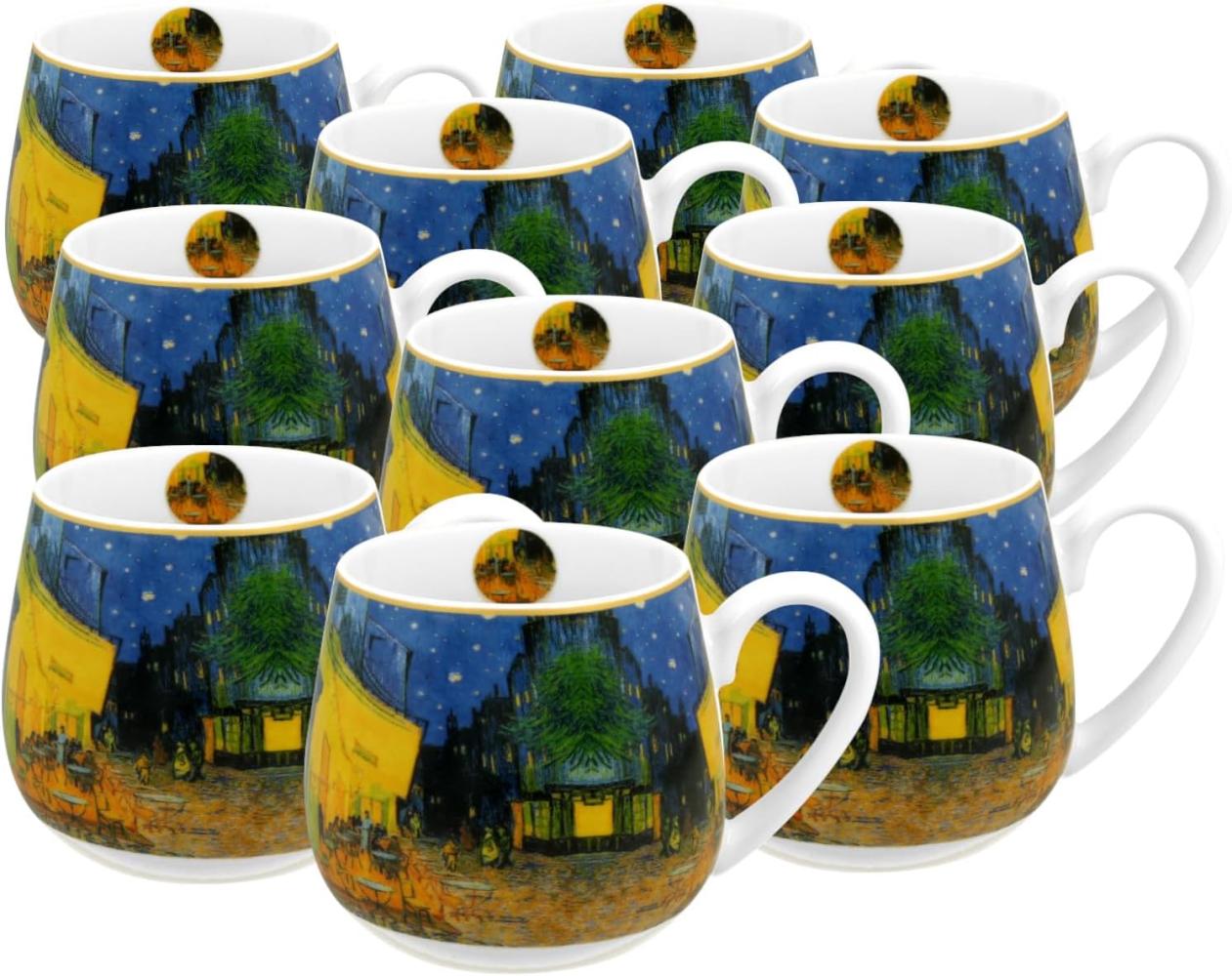 DUO ART GALLERY Fassbecher 430 ml TERRACE AT NIGHT New Bone China Porzellan Bild 1