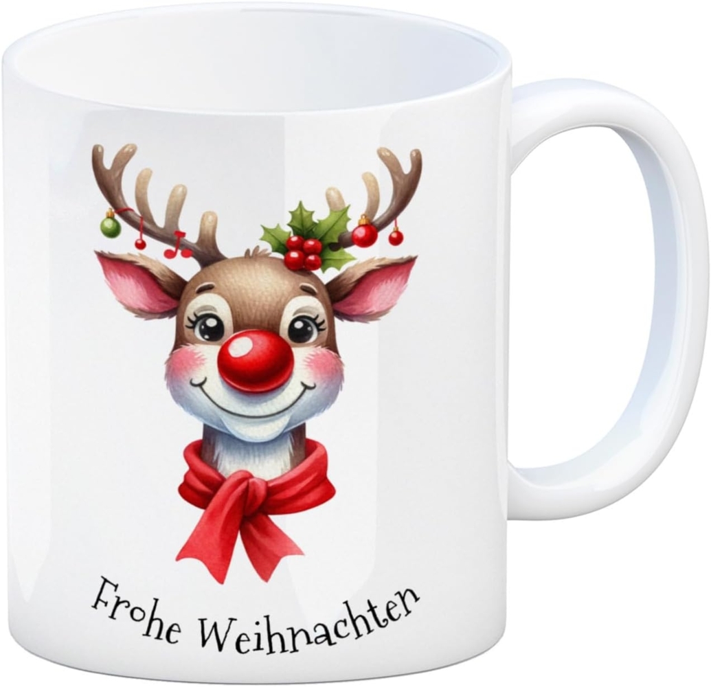 speecheese Tasse Rentier Kaffeebecher und Spruch Frohe Weihnachten Bild 1