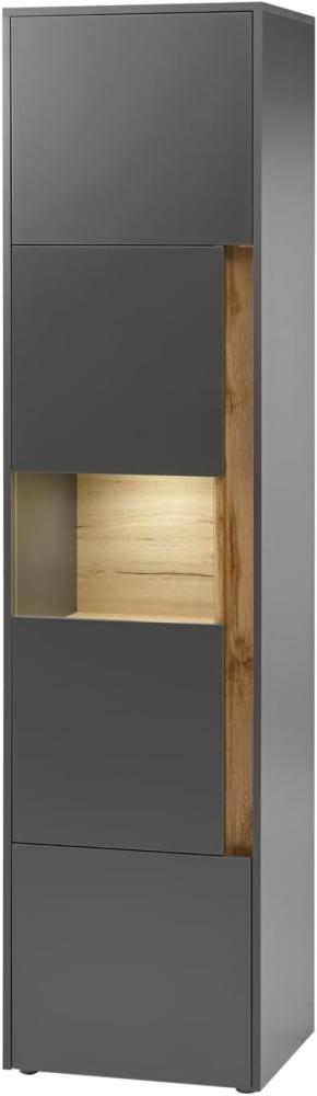 Aktenschrank Center in grau matt und Eiche Wotan 50 x 200 cm Bild 1