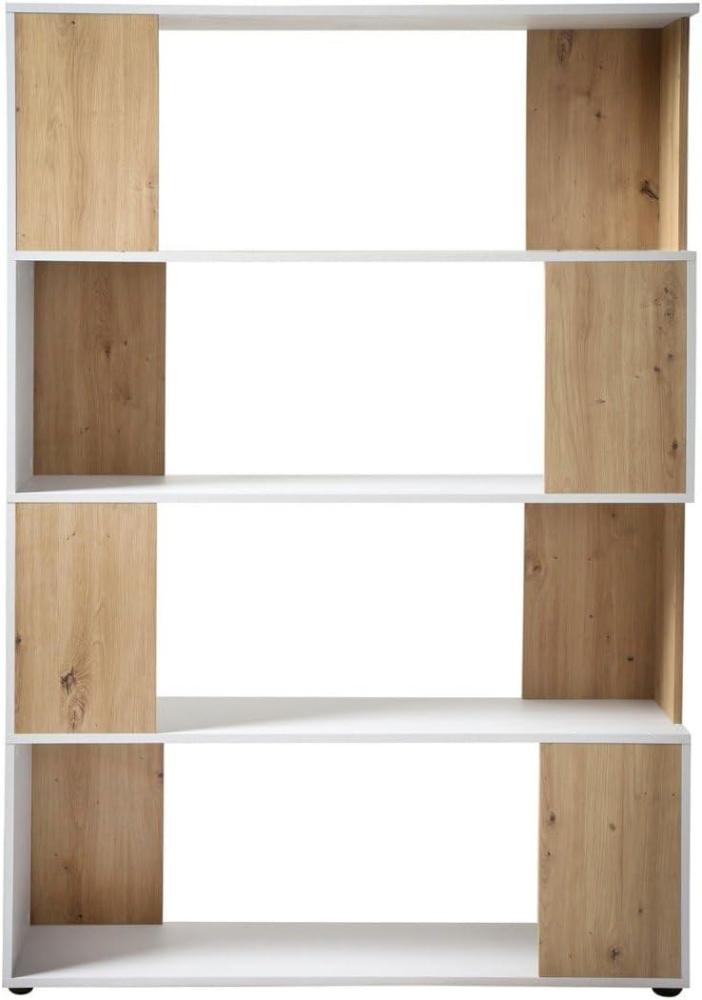 Raumteiler VAREL Standregal Weiß / Artisan Eiche Nb. ca. 117 x 160 x 39,6 cm Bild 1