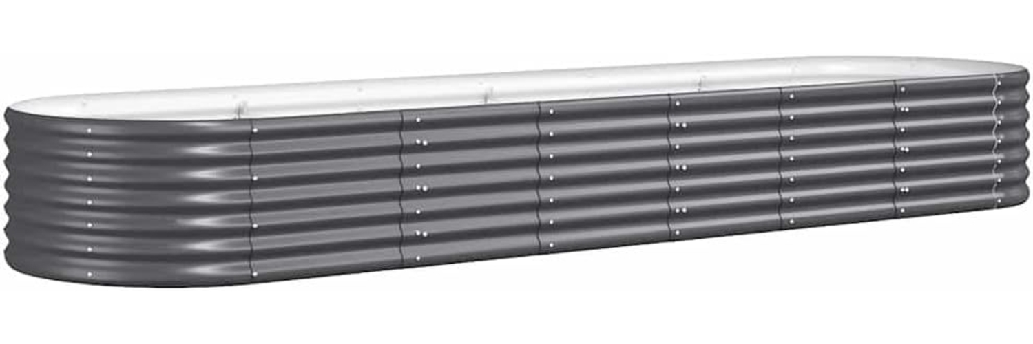 vidaXL Hochbeet Verzinkter Stahl 296x80x36 cm Anthrazit 318926 Bild 1