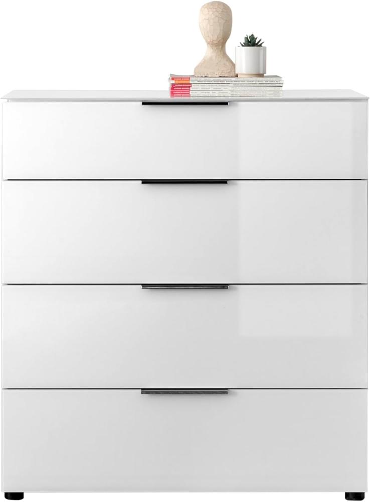 HBZ Kommode Santorin Mehrzweckschrank mit Schubkästen, BxHxT 90x99x40 cm (1 St), Mit 4 Schubkästen mit Softclose, Glasfront und Glasoberboden Bild 1