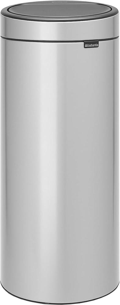 Brabantia Touch Bin, Mülleimer, Abfalleimer, Papierkorb in Metallic Grey, 30 Liter, 115387 Bild 1