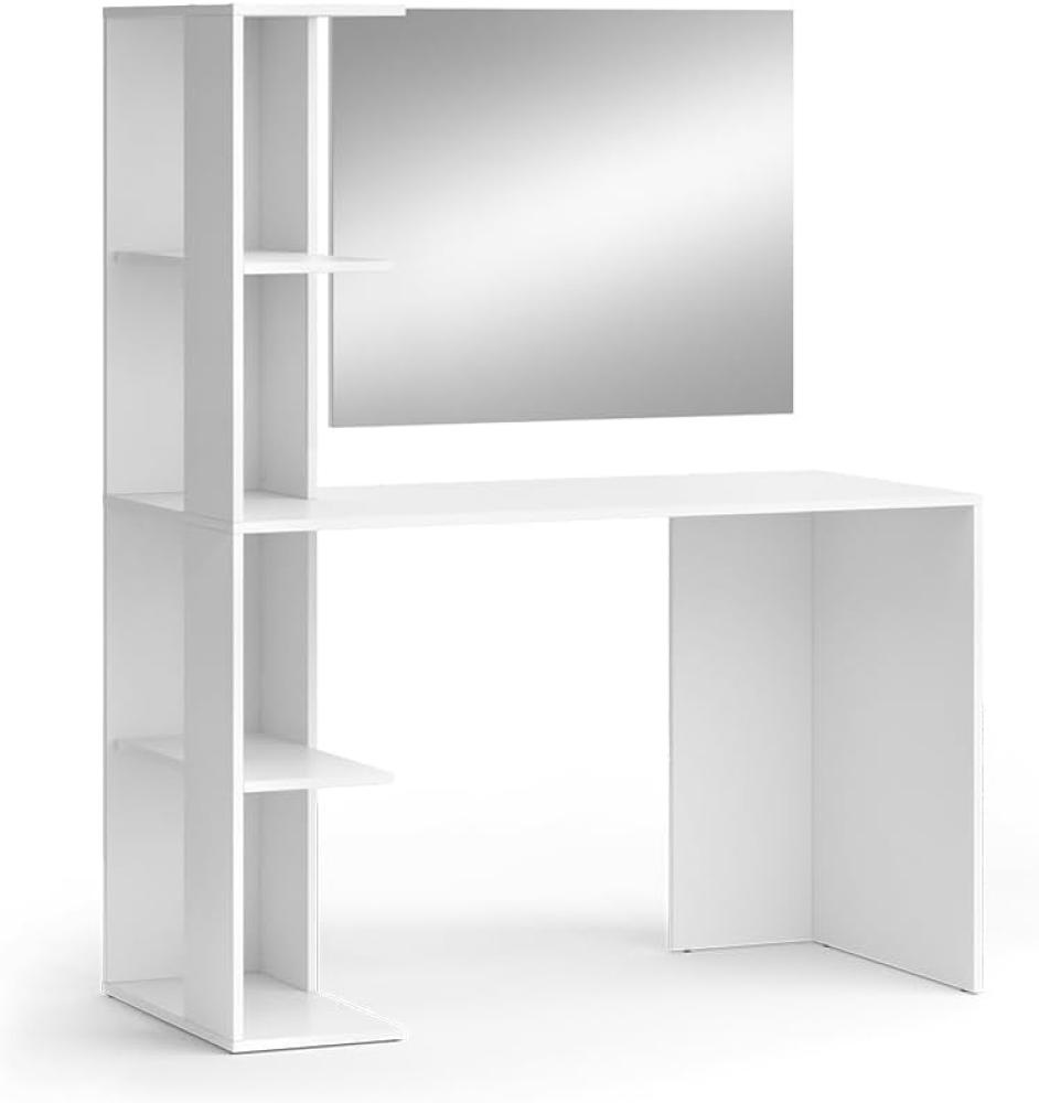 Vicco Schminktisch Tower Weiß 122 x 55 cm mit Spiegel Bild 1