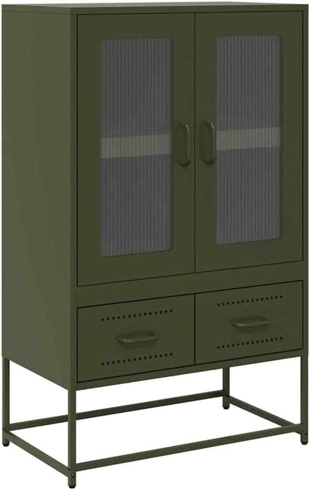 vidaXL Highboard Highboard Olivgrün 68x39x111,5 cm Stahl (1 St) Bild 1