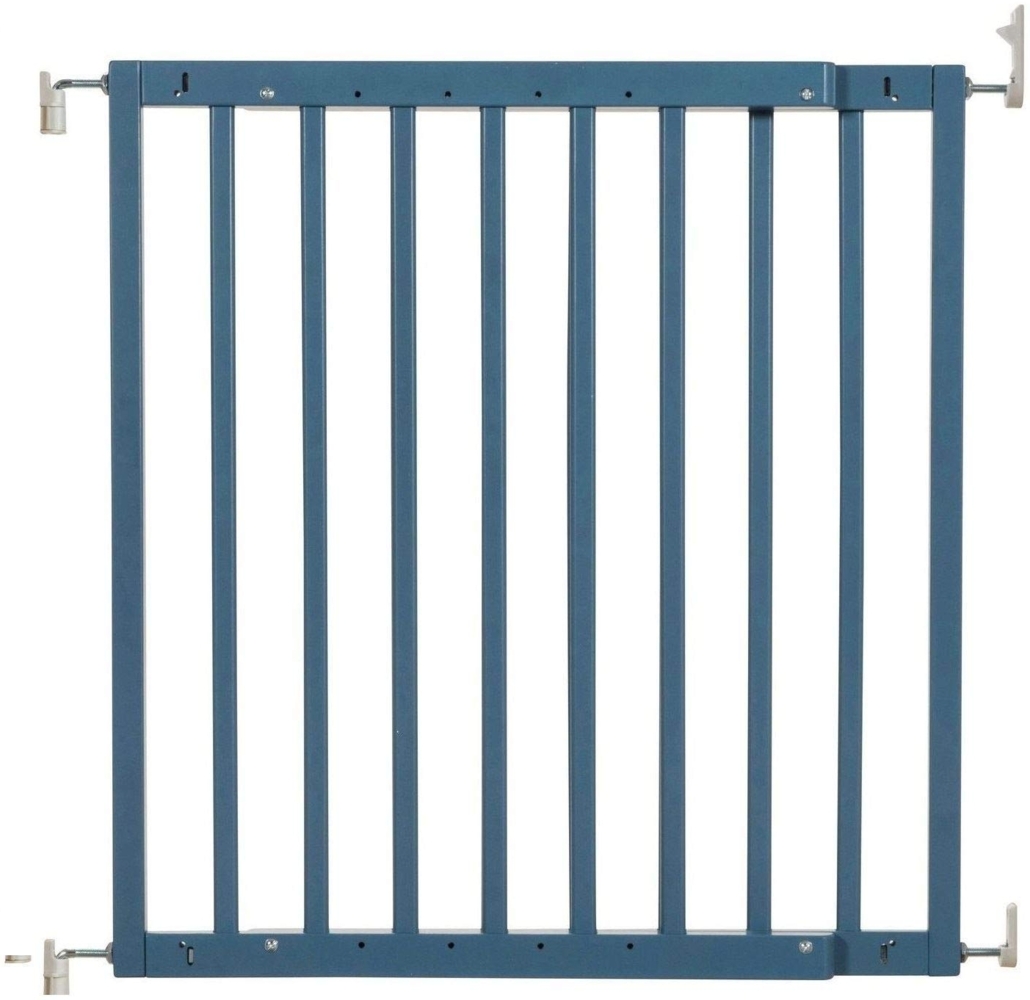 Safetots Treppenschutzgitter zum Verschrauben am oberen Ende der Treppe, Blau, Holz, 63. 5 cm - 105. 5 cm, Holz-Treppenschutzgitter, Schraubbefestigung Bild 1