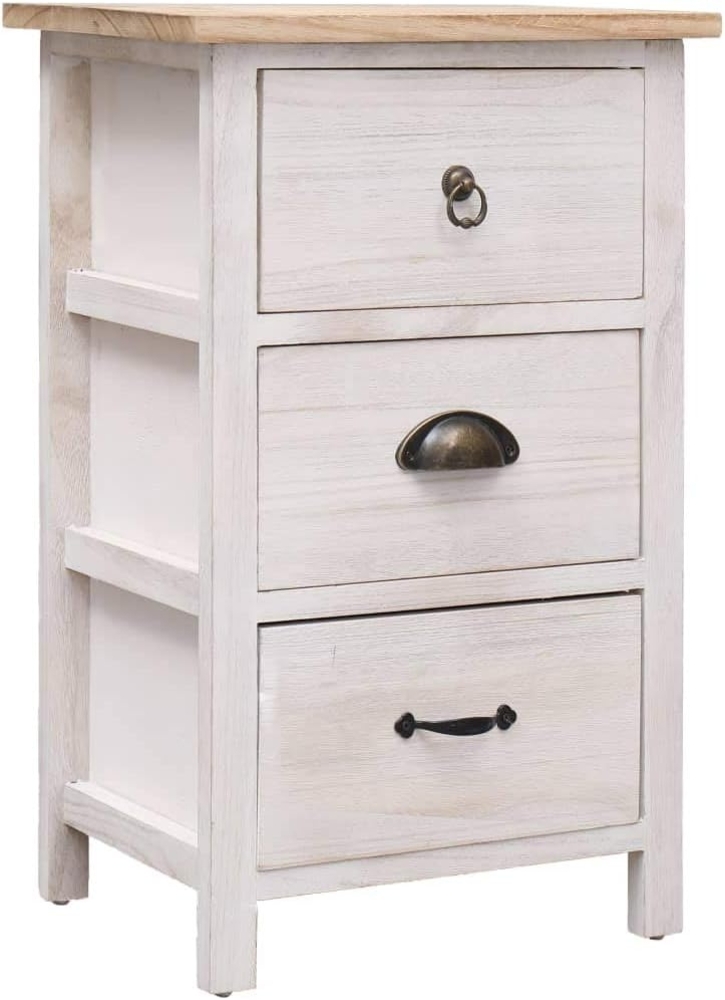 vidaXL Beistellschrank 35x25x57 cm Massivholz Paulownia 284076 Bild 1