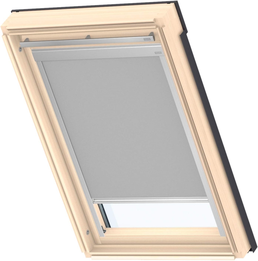 Verdunklungsrollo DBL S06 4204, VELUX, verdunkelnd, ohne Bohren, in Führungsschienen, VELUX »Pick & Click!«, alufarbene Führungsschienen & Griffleiste Bild 1