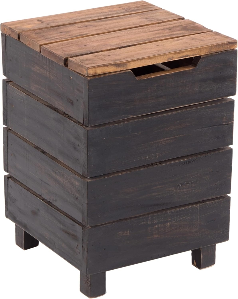 DESIGN DELIGHTS Mülleimer HOCKER "STORAGE 50", 50x35cm (HxB), Altholz, Wäschebox, Farbe: 04 Bild 1