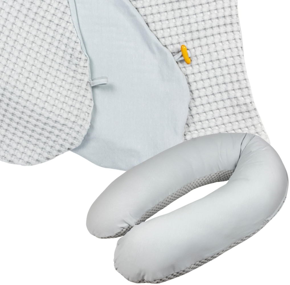 sei Design Stillkissenbezug 100% Baumwolle passend für Stillkissen XXL, Bezug für Schwangerschaftskissen, Seitenschläferkissen 190x30 cm, mit Reißverschluss, waschbar und Schadstoffgeprüft Bild 1