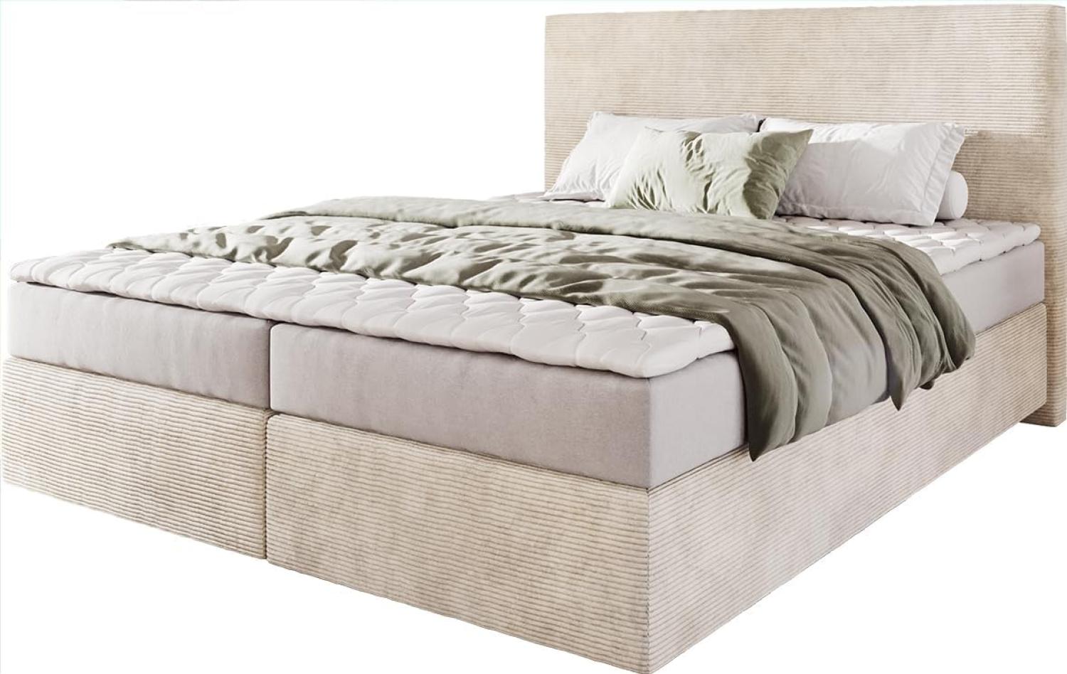 Boxspringbett Dream-Well mit Matratze und Topper Beige 160x200 Bild 1