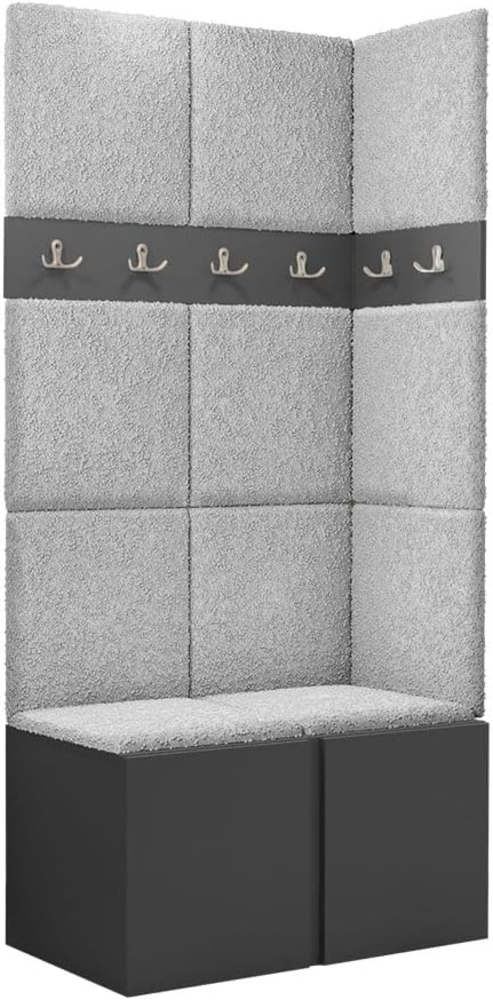 Garderoben-Set Monati I, Graphit, Farbe: Abriamo 06 Bild 1