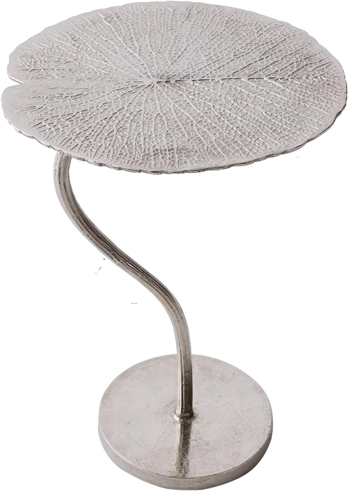 riess-ambiente Beistelltisch LEAF 42cm silber, Schlafzimmer · Metall · Blatt-Design · Handarbeit · Wohnzimmer Bild 1