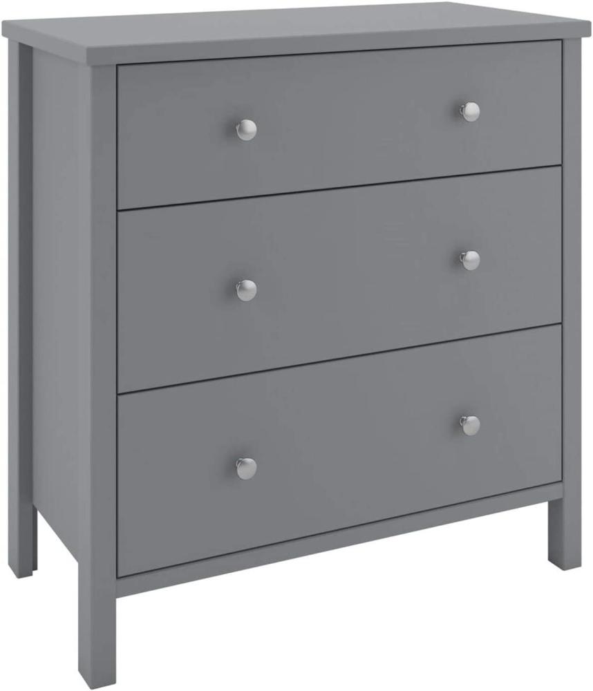 Kommode TRONE 3 Schubladen dunkelgrau Sideboard Bild 1