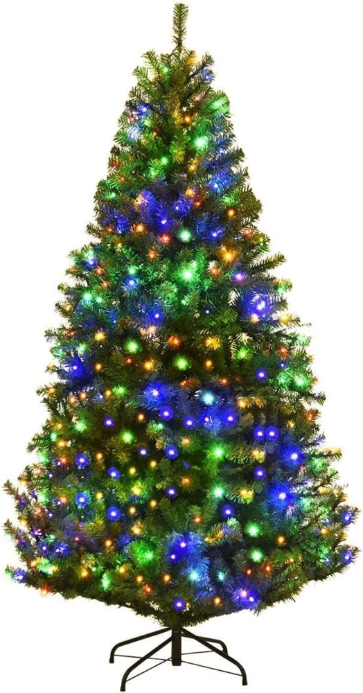 COSTWAY Künstlicher Weihnachtsbaum, 1570 Zweige, 500 LEDs mit 11 Modi Bild 1