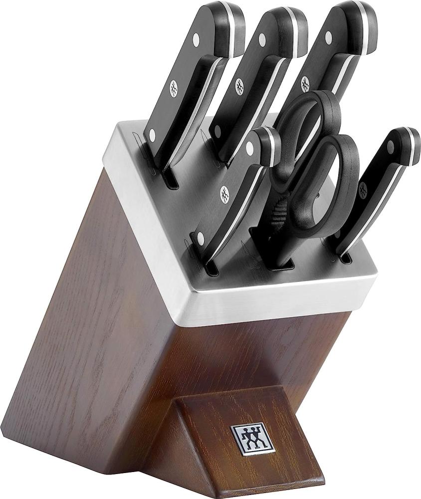 ZWILLING Gourmet Selbstschärfender Messerblock 7-tlg, Braun Bild 1