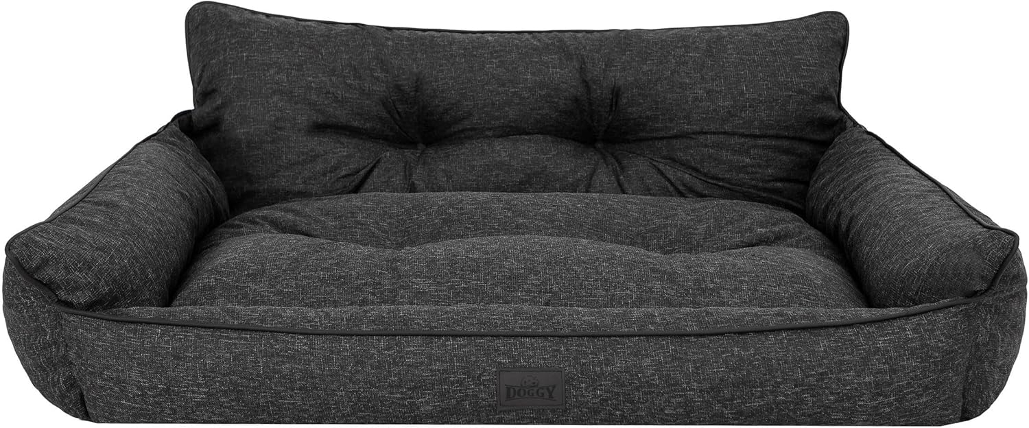Bjird Tierbett Hundebett Bella Gesteppt aus Kunstleinen, Hundesofa für kleine und grosse Hunde, Größe: S,M,L,XL Bild 1