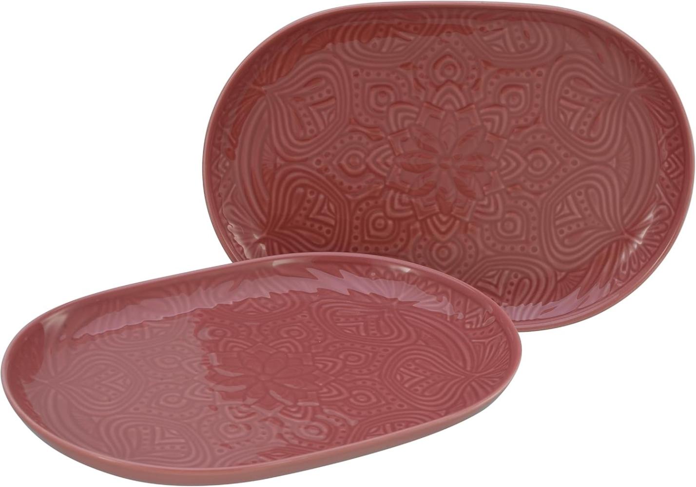 CreaTable 21631 Orient Mandala Platten Set, rot, 2-teilig (1 Set) Bild 1