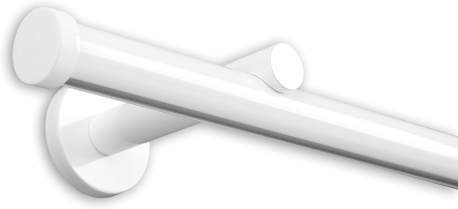 Deco-Raum® Gardinenschiene Innenlauf Weiß Modern | Länge: 190cm | Material: Aluminium | Farbe: Weiß Bild 1