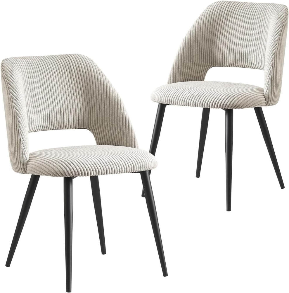 B&D home 4-Fußstuhl VICKY (2er Set, 2 St), gepolstert, Kordsamt Bild 1