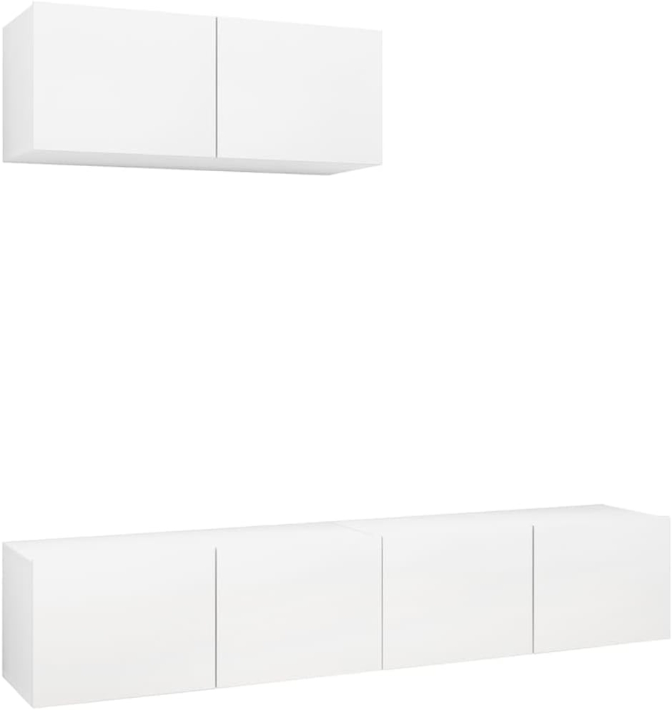 vidaXL TV-Schränke 3 Stk. Weiß Spanplatte [3078701] Bild 1